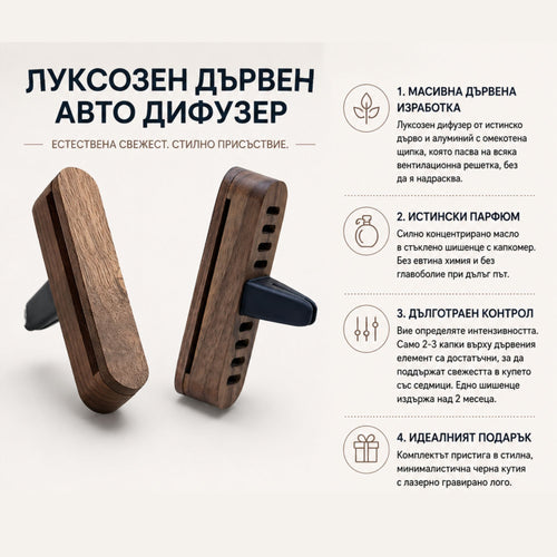 Motolise луксозен дървен парфюм за кола